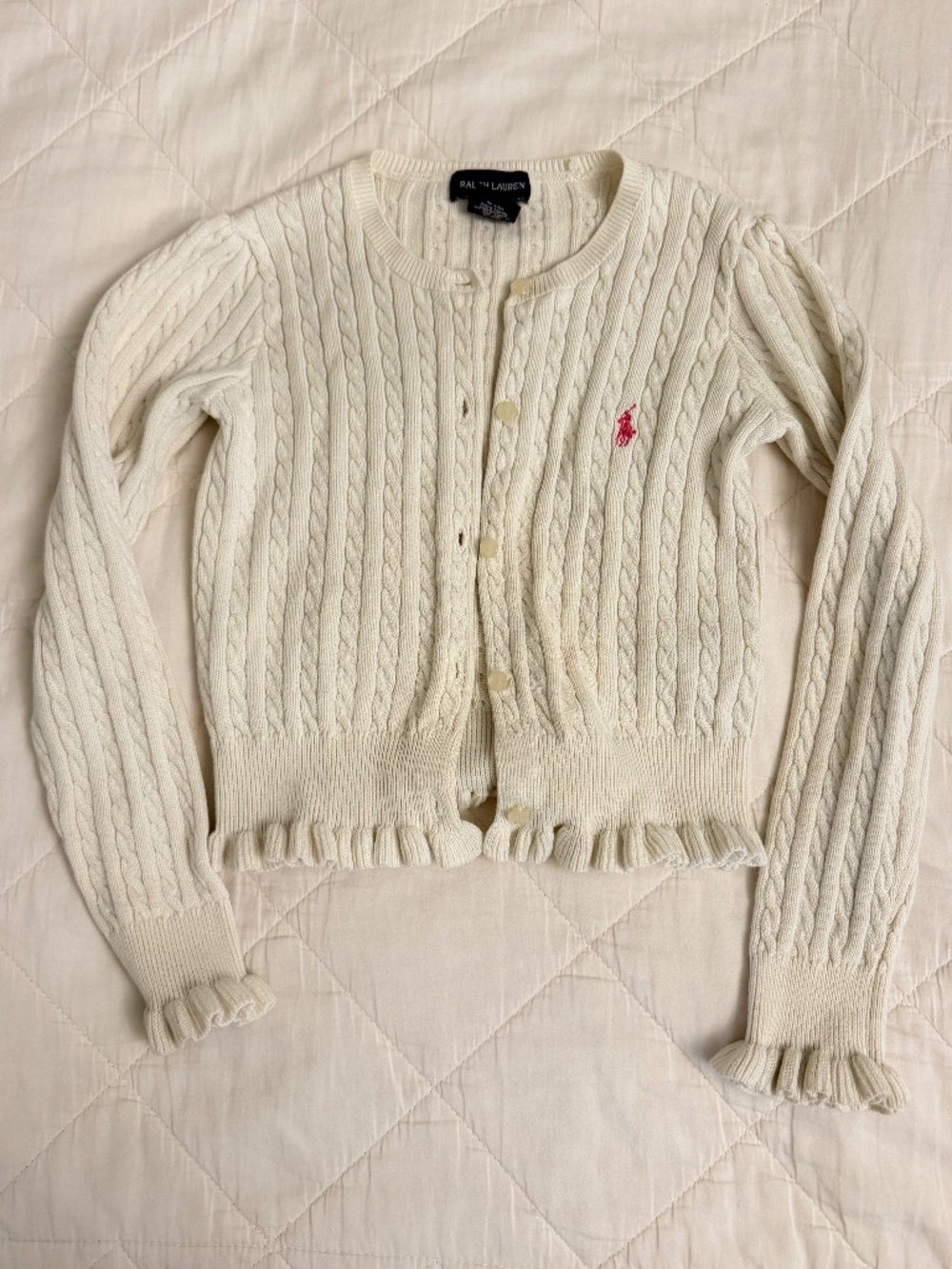 Polo Ralph Lauren mini- cableknit sweater/cardigan